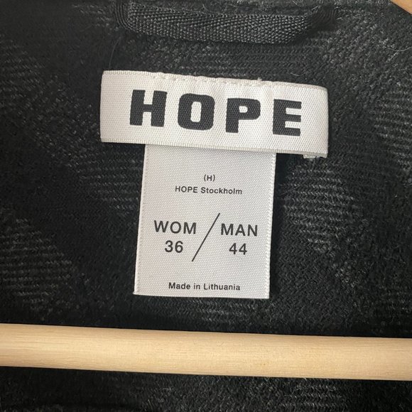 HOPE Stockholm Wool Blend French Check Jacket Coat - Picture 11 of 11